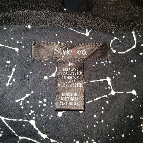 Style & Co Womens Sweater Size Medium Multicolor 3/4 Sleeve - Picture 6 of 6